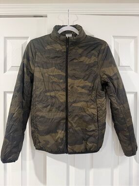 Victorias Secret PINK Lightweight Camo Packable Jacket - Olive Green